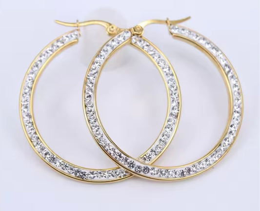 Stainless Steel Crystal Stone